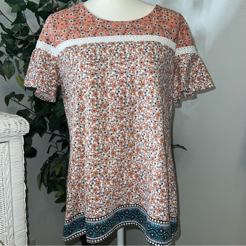 Hannah Floral Print Tee Large